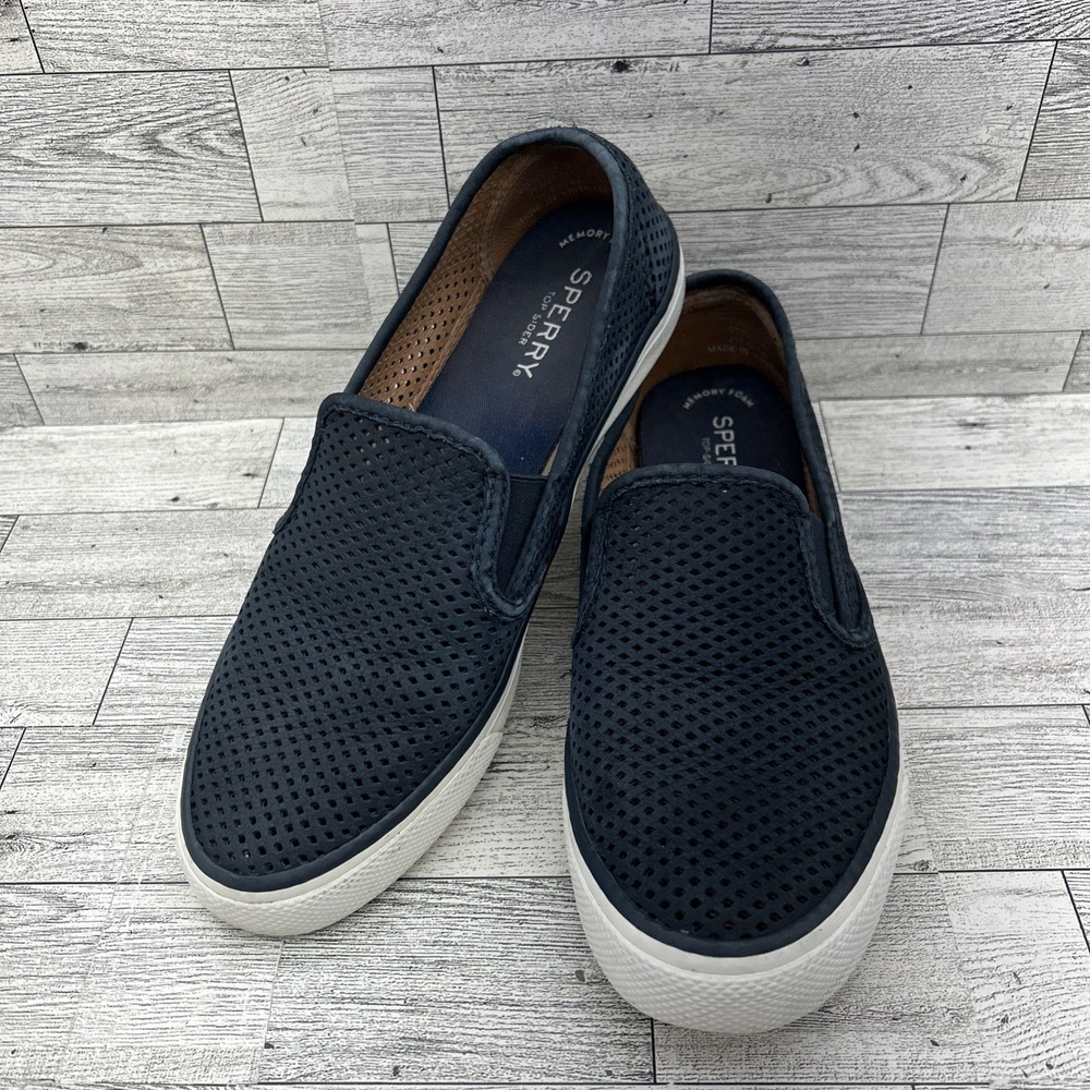 Sperry Womens Crest Twin Gore Perf Sneaker Navy Blue Size 8M